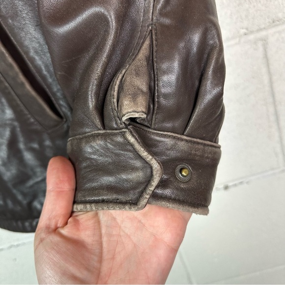Jos. A Bank Signature collection Men’s brown leather Jacket size Large - Picture 7 of 8